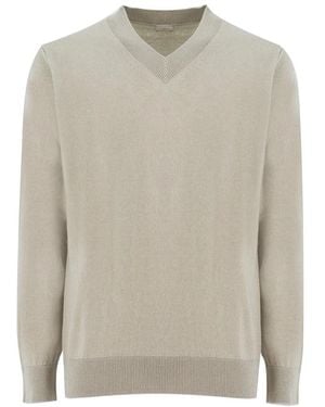 Eleventy V-Neck Jumper - Grau