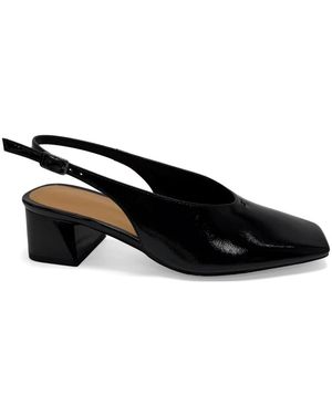 Linda Baumann Heeled Mules - Negro