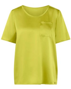 Marc Cain Overhemden ,Groen ,Losvallend Shirt - Geel