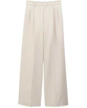 Filippa K Darcey Katoen Linnen Wijde Pijp Broek - Naturel
