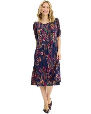 iN FRONT Midi Jurk - Paars