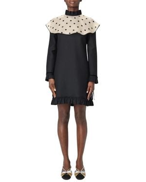 Valentino Punktkragen Minikleid - Schwarz