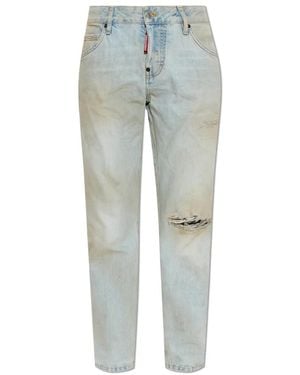 DSquared² Jeans ,Blauw ,Katoen Teddy Jeans - Grijs