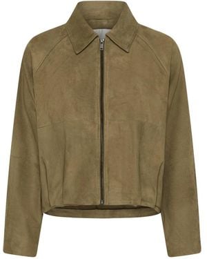 My Essential Wardrobe Leather Jackets - Green