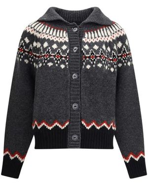 Alanui Winter Wollen Trui Noorse Stijl - Zwart