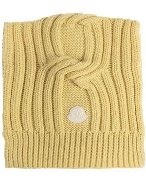 Moncler Kettengestrickter Schal Aus Wolle Und Kaschmir - Mettallic