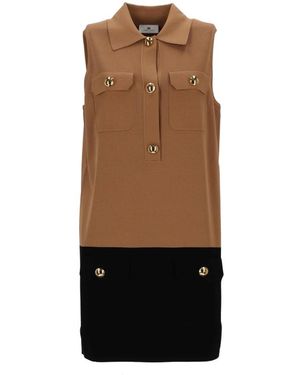 Elisabetta Franchi Short Dresses - Brown