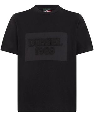 DIESEL Katoenen T-Shirt - Zwart