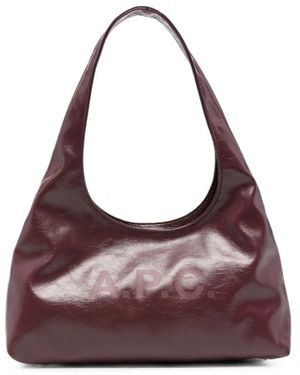A.P.C. Borsa Tote Con Logo - Viola