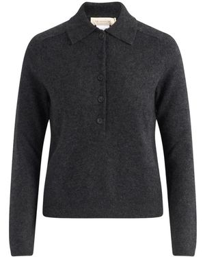 Max Mara Tops ,Grijs ,Mmlcellula Gebreide Polo - Zwart