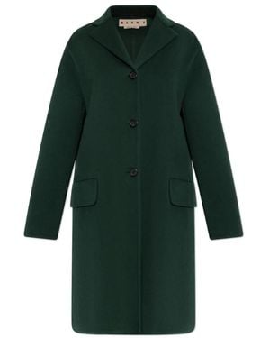 Marni Single-Breasted Coats - Verde