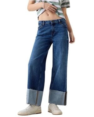 Guess Wide Leg Cuffed - Blau