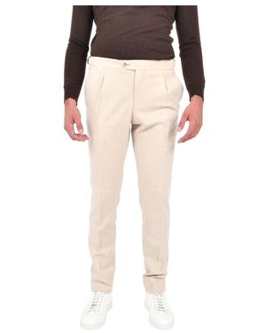 Franzese Collection Slim-Fit Trousers - Natural