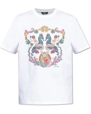 Versace Graphic Print T-Shirt - Weiß