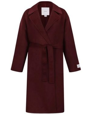 Calvin Klein Belted Coats - Rouge