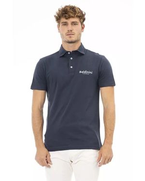 Baldinini Trendiges blaues polo shirt mit besticktem logo