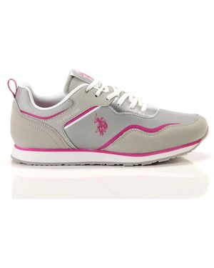 U.S. POLO ASSN. Grau Rosa Slip-On Sneakers Trendiger Stil