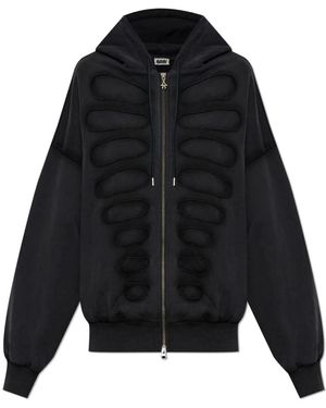 AVAVAV Hoodies & Sweatvesten ,Zwart ,Katoen Tim Panelled Zip-Up Hoodie