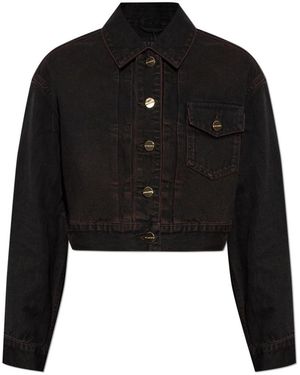 AllSaints Jassen ,Bruin ,Denim Blink Denim Jacket - Zwart