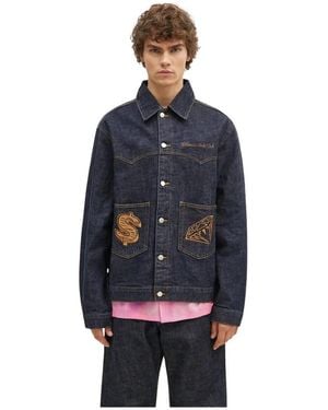 BBCICECREAM Diamonds & Dollars Selvedge Denim Jacket - Blau