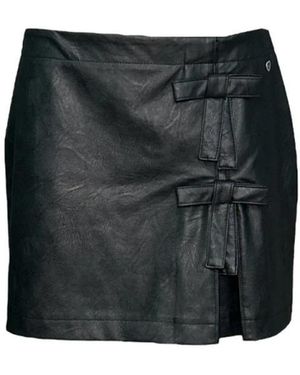 Please Korte Rok Met Decoratieve Strikken - Zwart