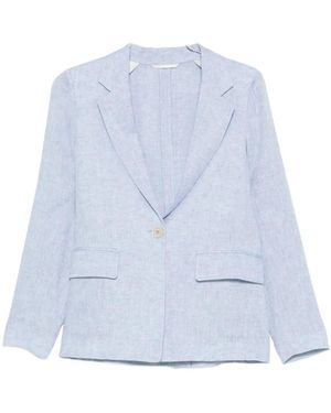 Peserico Jassen ,Blauw ,Single-Breasted Blazer
