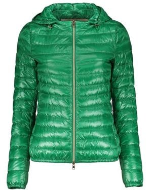 Herno Jassen ,Groen ,Lichtgroene Jas Met Capuchon En Rits