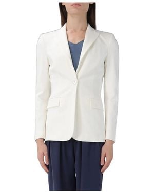 Pinko Jassen ,Wit ,Leer Signum Jacket