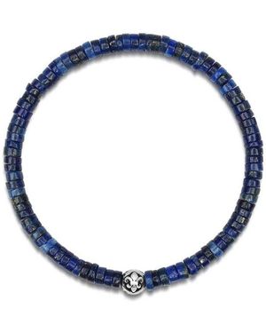 Nialaya Armband Mit Blauen Lapislazuli-Heishi-Perlen Und Silber