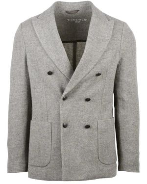 Circolo 1901 Jassen ,Grijs ,Wol Blazer Doppiopetto