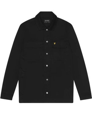 Lyle & Scott Overshirt in velluto a coste - Nero