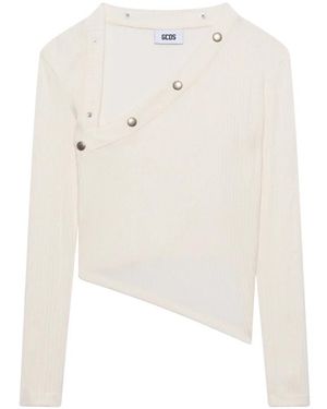 Gcds V-Neck Knitwear - White