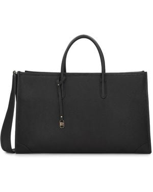 Kazar Schwarze Leder Aktentasche Im Smart Office Stil