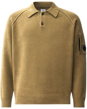 C.P. Company Truien & Vesten ,Groen ,Katoen Kn 198A Polo Knit