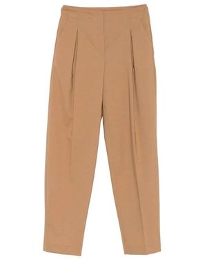 Covert Broeken ,Bruin ,Wol Wide Broeken - Naturel