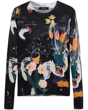 Desigual Truien & Vesten ,Zwart ,Jers Nantes Lacroix Sweatshirt