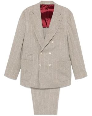 Brunello Cucinelli Double Breasted Suits - Grey