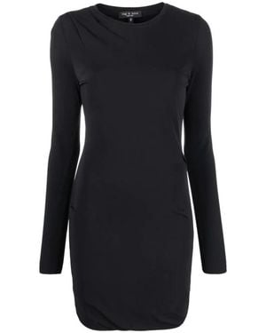 Rag & Bone Rag & Bone Poppy Draped Mini Dress In Black At Nordstrom Rack