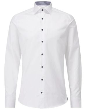 Stenströms Moderne Slim-Fit Twill Overhemd - Wit