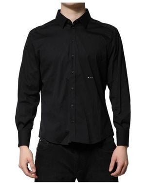 Dolce & Gabbana Klassisches Schwarzes Formelles Hemd