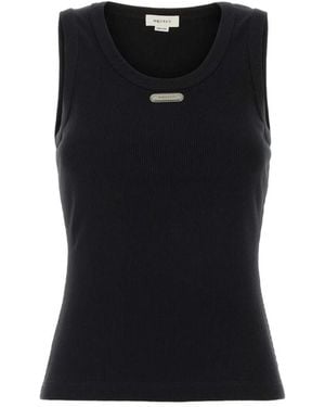 McQueen Sleeveless Tops - Black