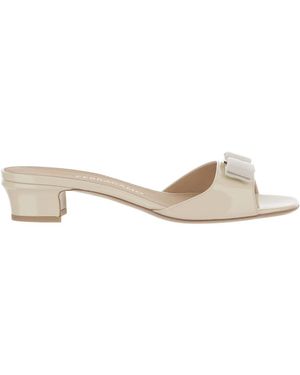 Ferragamo Leather Sandals - Natural