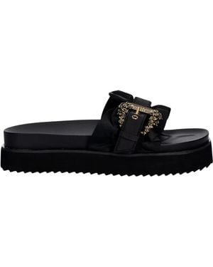 Versace Jeans Couture Sliders - Negro
