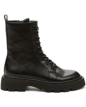 Betsy Lace-Up Boots - Black
