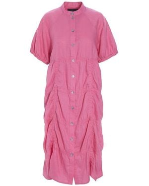 Bitte Kai Rand Luftiges leinenkleid bubble gum - Pink