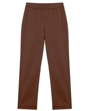 Alpha Studio Straight Trousers - Brown