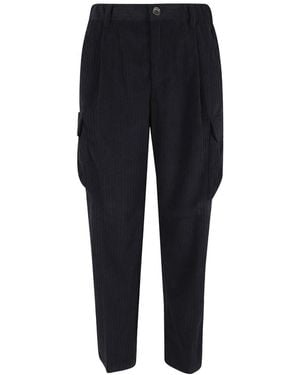 Herno Straight Trousers - Blu