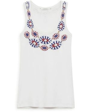Maliparmi Sleeveless Tops - White