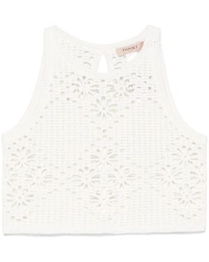 Twinset Stilvolles Top-Set - Weiß
