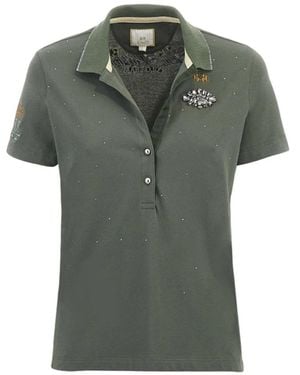 La Martina Blumen Patch Polo Shirt - Grün
